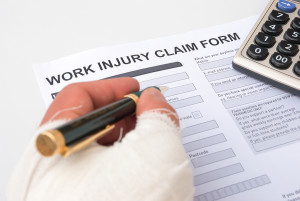 filling up a work injury claim form